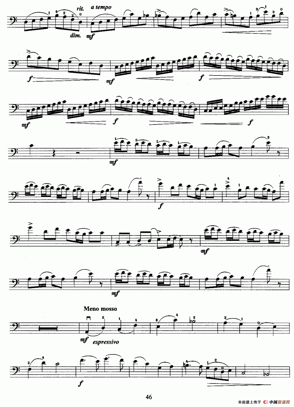 a小调协奏曲（第三乐章）（大提琴）