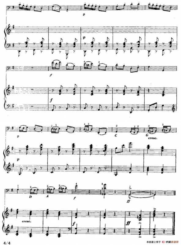 幽默曲（大提琴+钢琴伴奏）