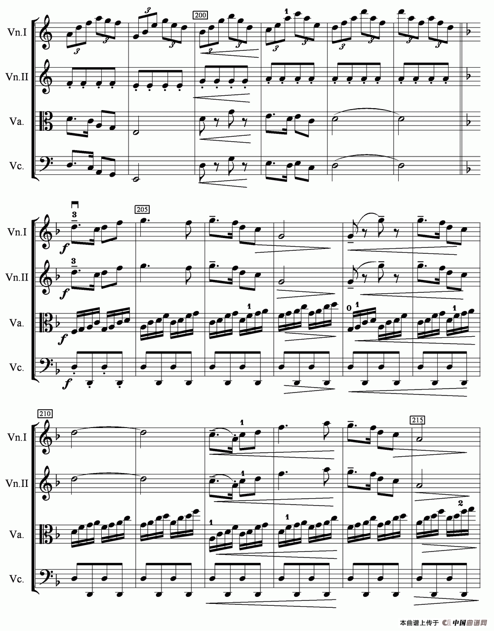 当红军去（弦乐四重奏）