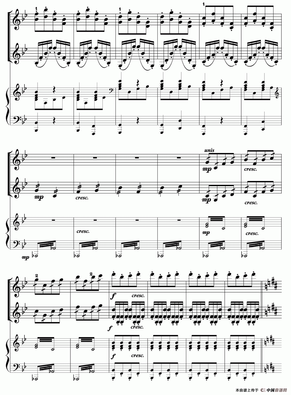 当红军去（小提琴齐奏+钢琴伴奏）