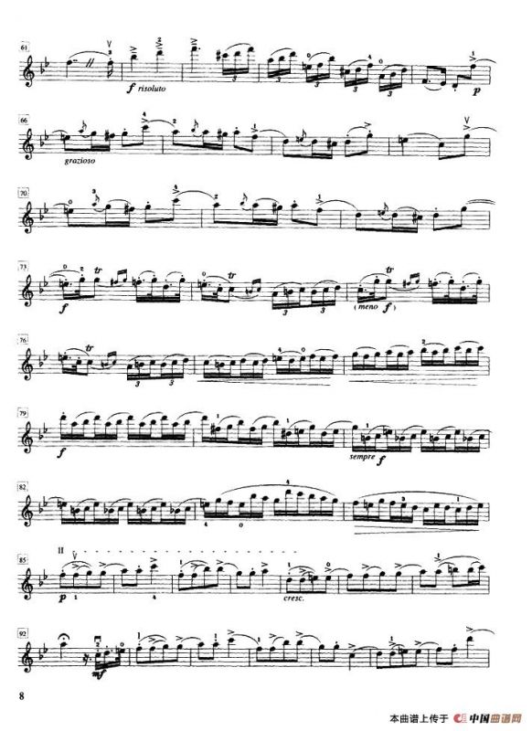 bB大调第六协奏曲（P.Rode）（小提琴分谱）