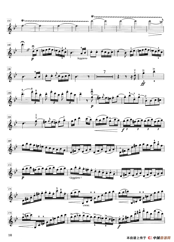 bB大调第六协奏曲（P.Rode）（小提琴分谱）