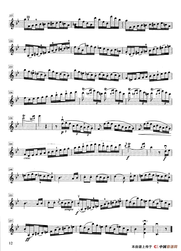 bB大调第六协奏曲（P.Rode）（小提琴分谱）