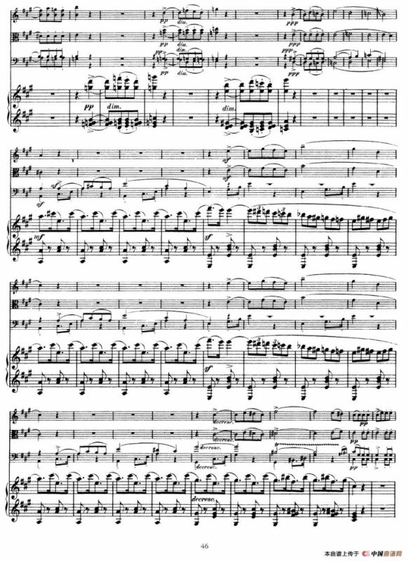 A大调鳟鱼五重奏（P41—50）（弦乐+钢琴）