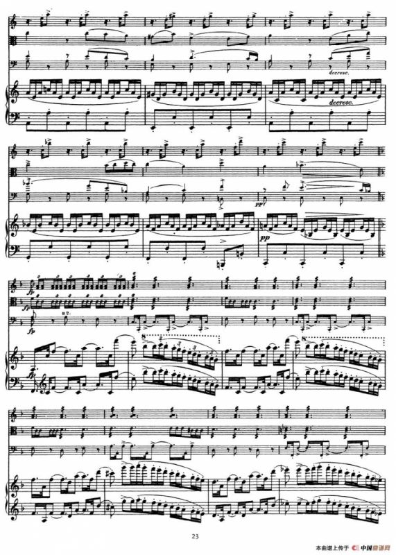 A大调鳟鱼五重奏（P21—30）（（弦乐+钢琴）