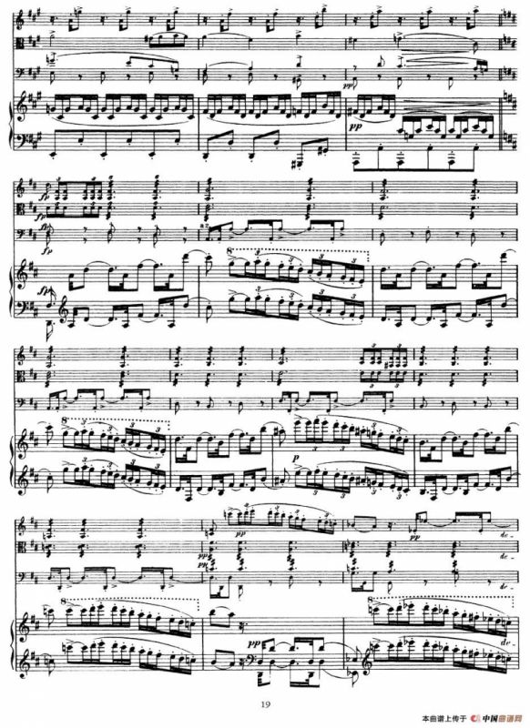 A大调鳟鱼五重奏（P11—20）（弦乐+钢琴）