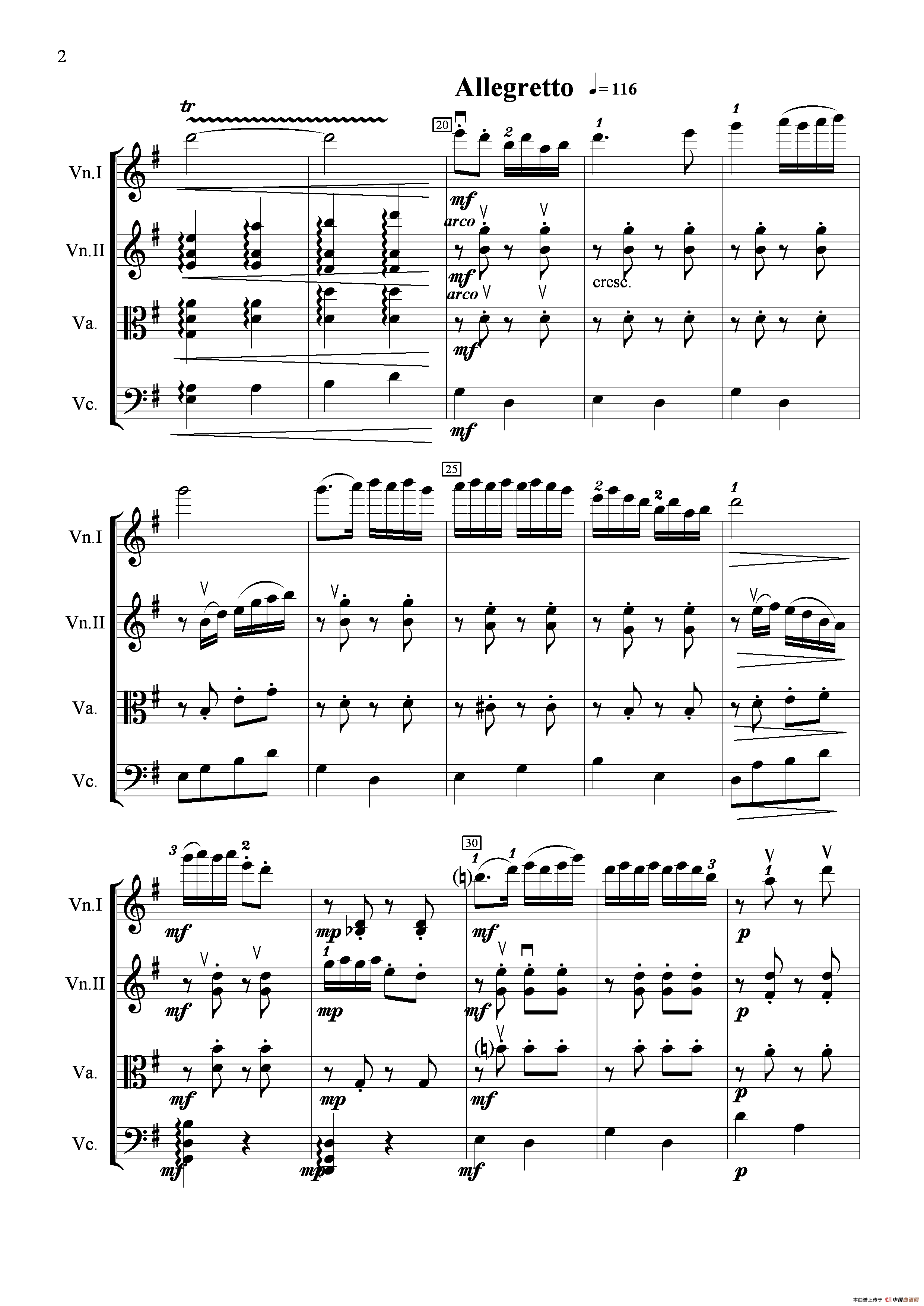 扑蝶舞曲（弦乐四重奏）