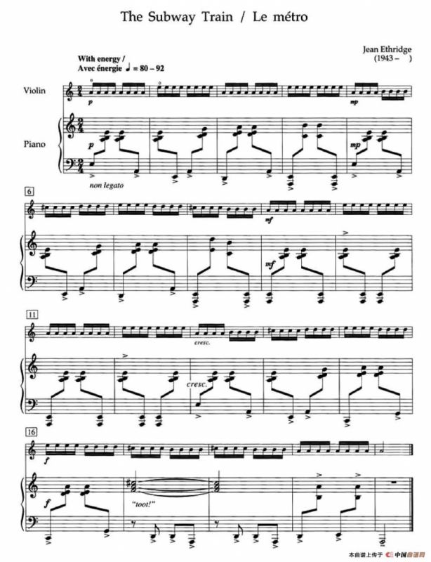 The Subway Train （加拿大小提琴考级·预备级）