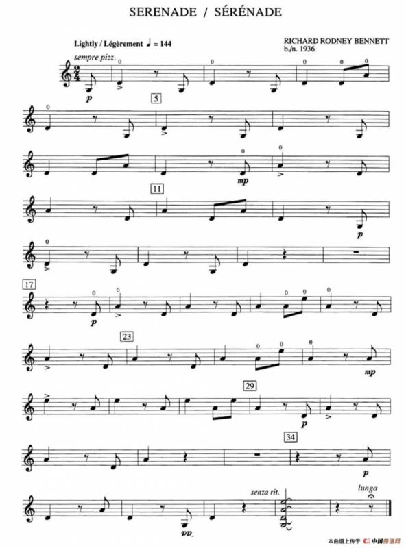 Serenade （加拿大小提琴考级·预备级）