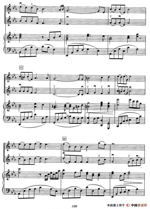 为了你（选自《冬日恋歌》）（小提琴二重奏+钢琴伴奏）