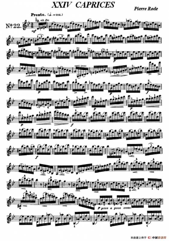 24首小提琴练习曲之22