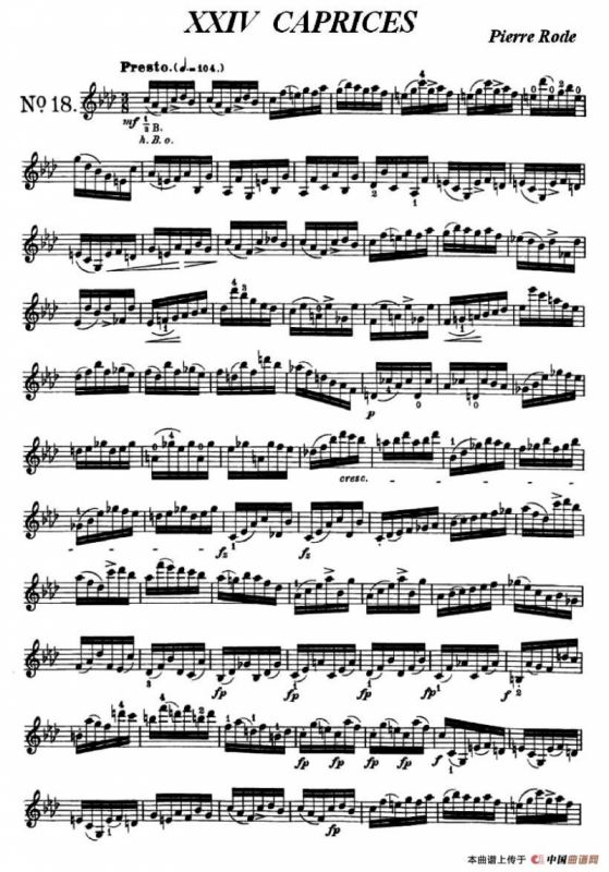 24首小提琴练习曲之18