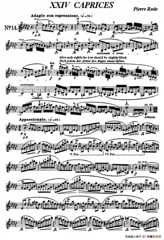 24首小提琴练习曲之14