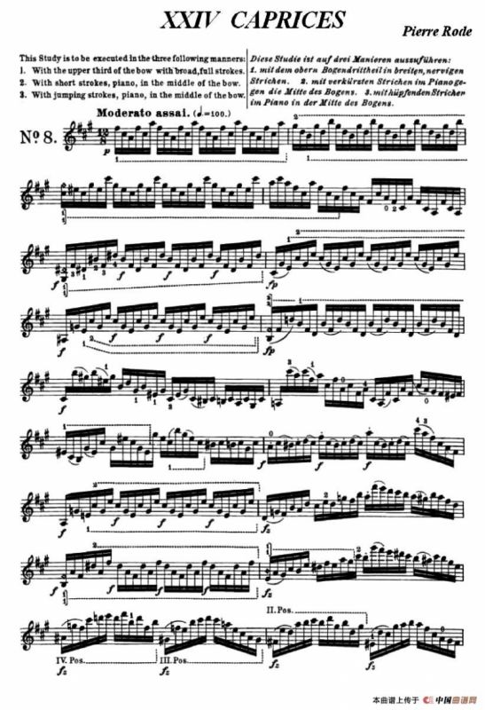 24首小提琴练习曲之8