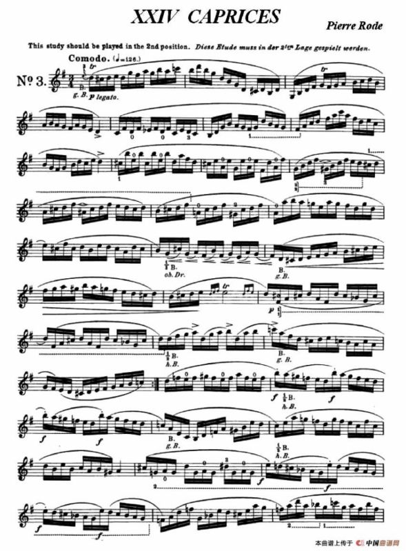 24首小提琴练习曲之3