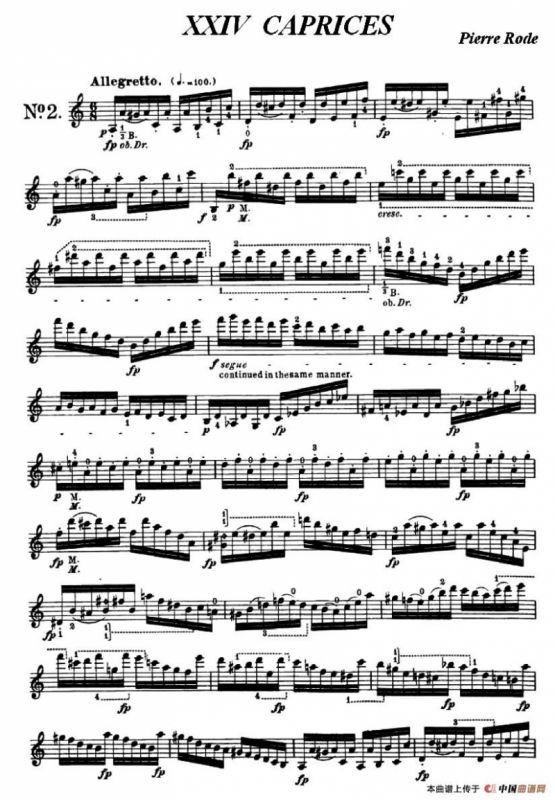 24首小提琴练习曲之2
