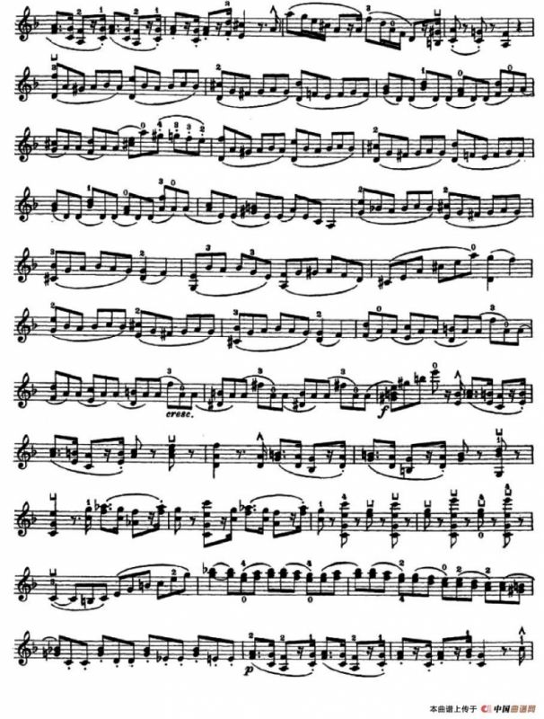 让·德尔菲·阿拉尔-12首小提琴隨想练习曲之23