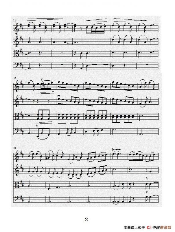 No.1弦乐四重奏总谱（第一乐章）