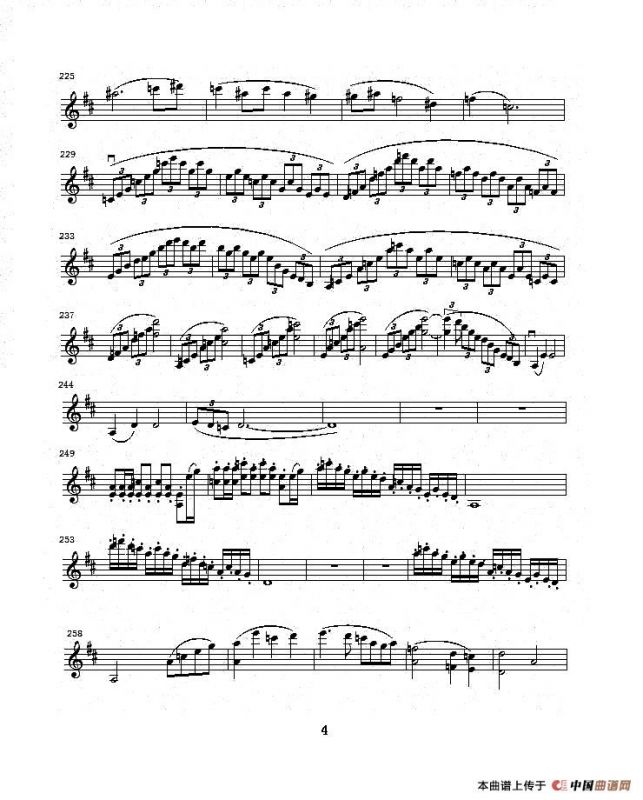 b小调第一小提琴协奏曲第一乐章（独奏小提琴分谱）