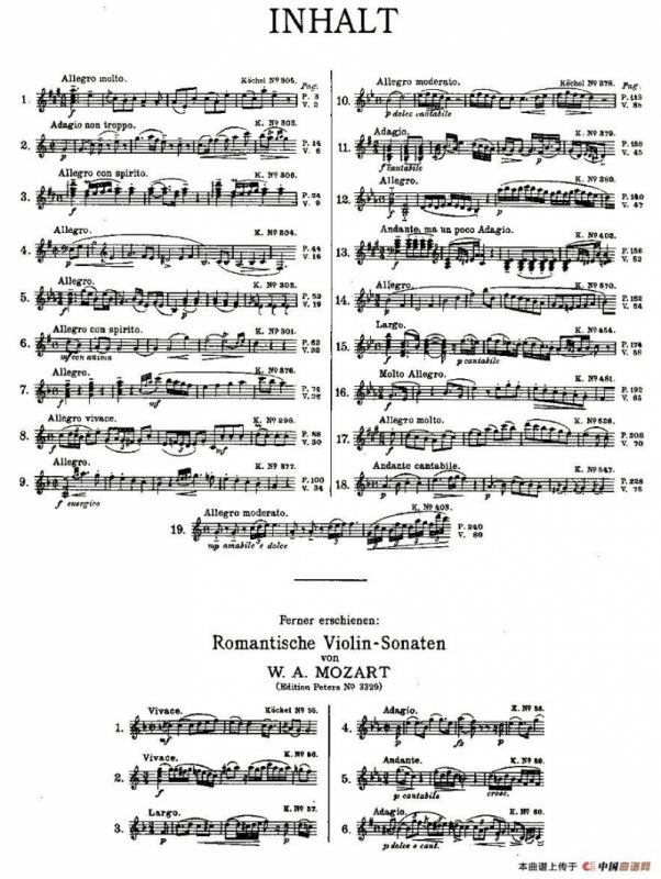 Mozart - Violin Sonata No.1, KV. 305（第一小提琴奏鸣曲）