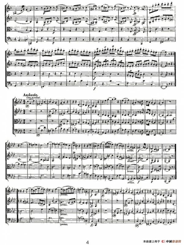 Quartet No. 8 in F Major, K. 168（F大调第八弦乐四重奏）