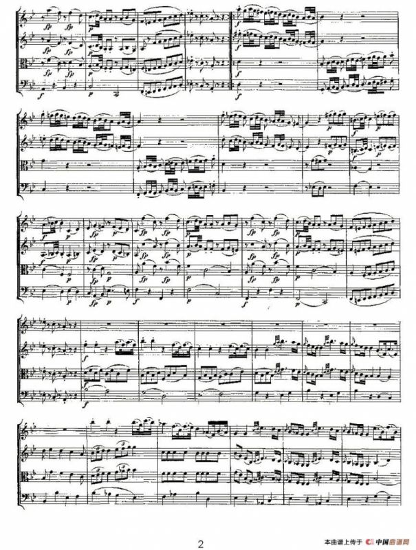 Quartet No. 6 in Bb Major, K. 159（降B大调第六弦乐四重奏）