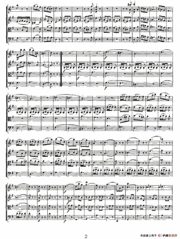 Quartet No. 3 in G Major, K. 156 （G大调第三弦乐四重奏）