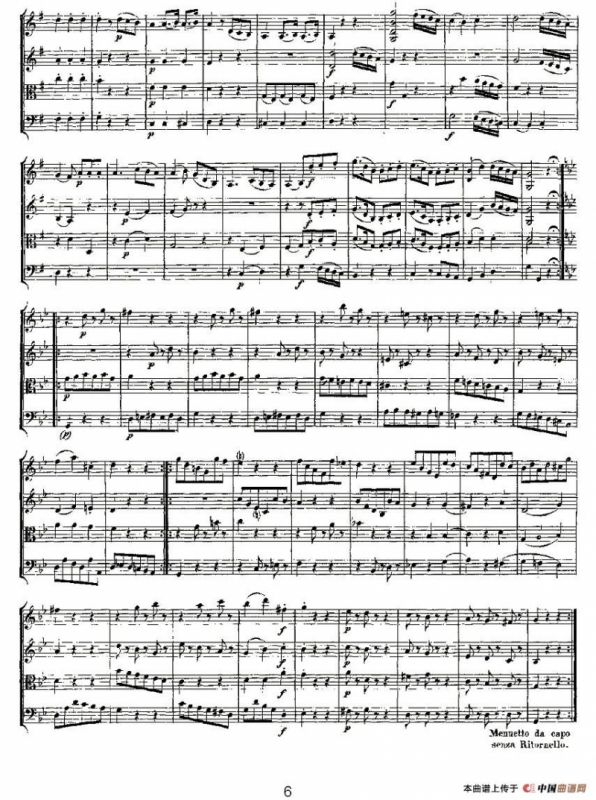 Quartet No. 3 in G Major, K. 156 （G大调第三弦乐四重奏）