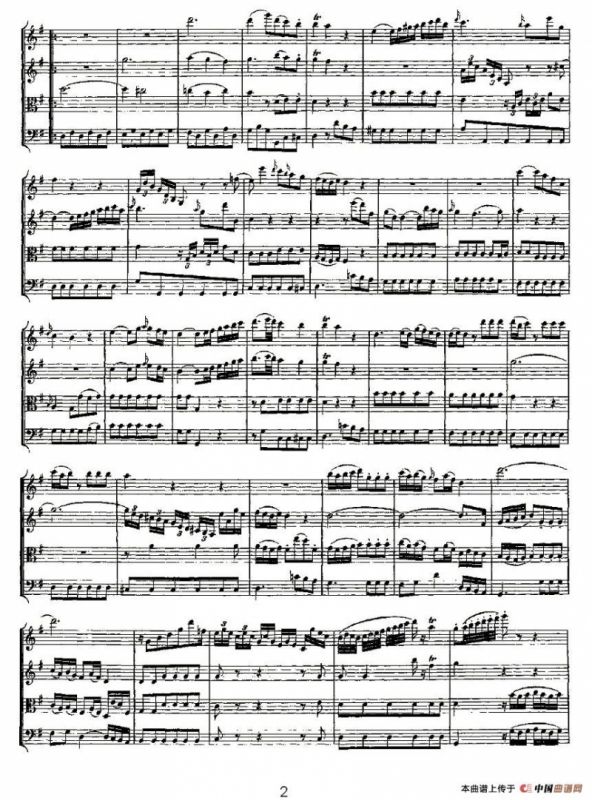 Quartet No. 1 in G Major, K. 80 （G大调第一弦乐四重奏）