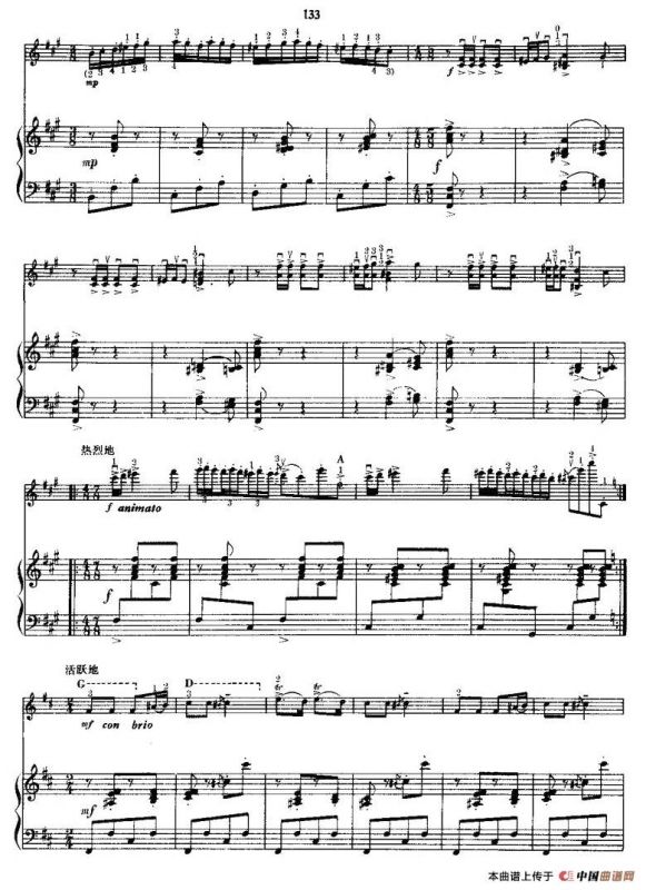 阳光照耀着塔什库尔干（小提琴+钢琴伴奏）