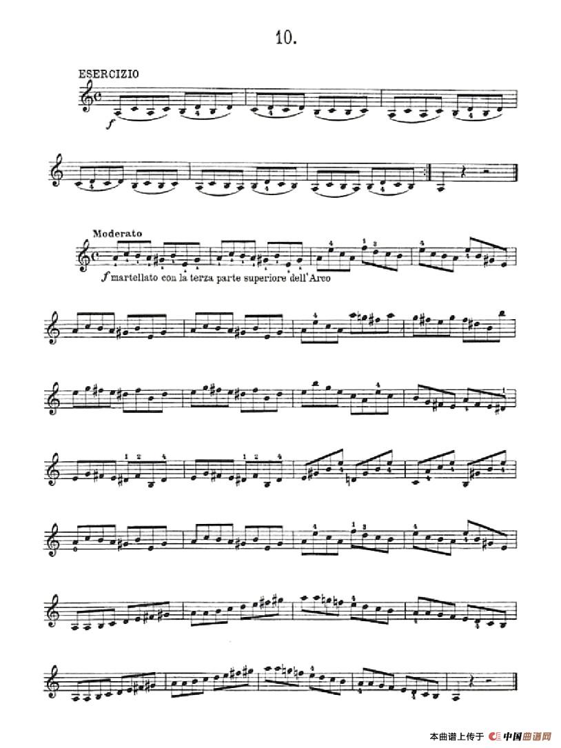 36 Studi Melodici E Facilissimi Op.48之1—10（36首容易旋律 作品.48）
