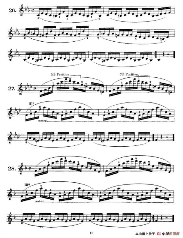 School of Mechanism, Op. 74（小提琴技巧练习23——34）