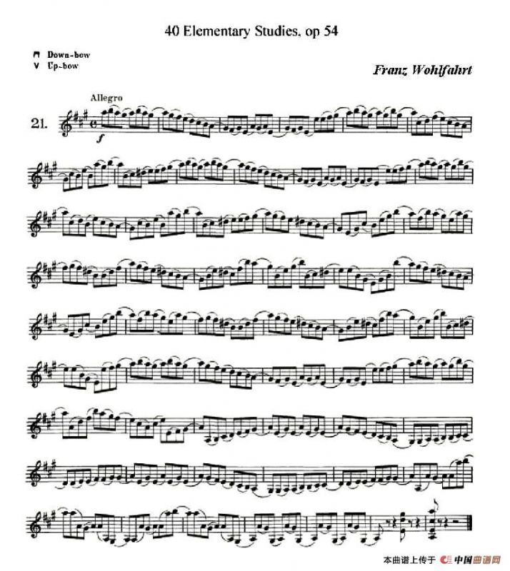 40首小提琴初级技巧练习曲之21