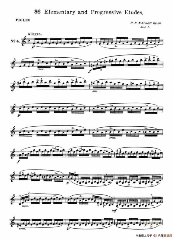 开塞（KAYSER 36首小提琴练习曲之4）
