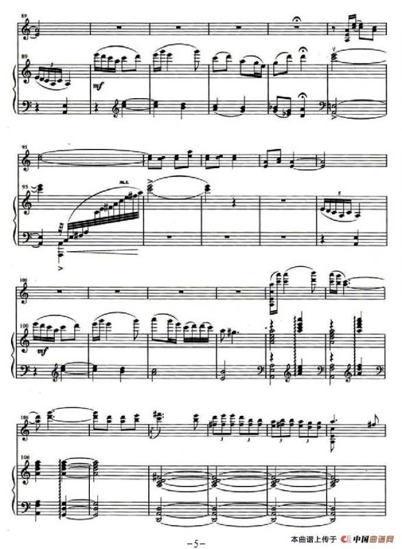 月夜歌（小提琴+钢琴伴奏）