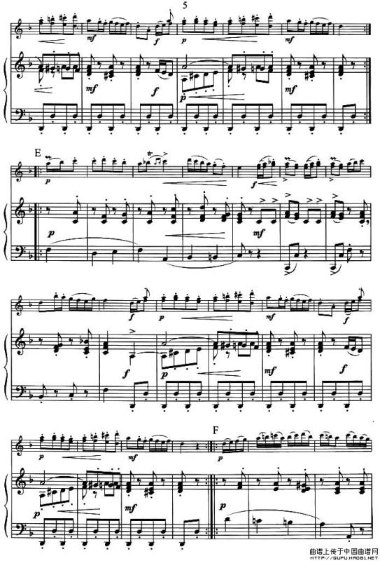 萨垃班德和铃鼓舞曲（小提琴+钢琴伴奏）