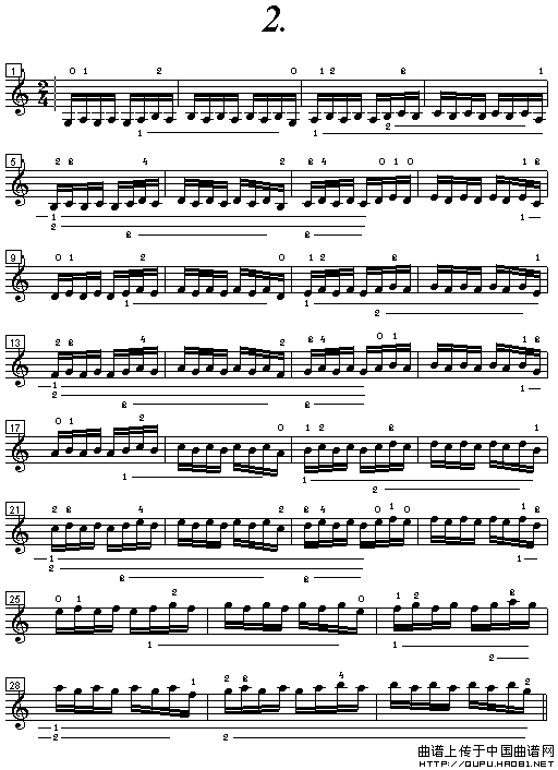 小提琴手指练习曲