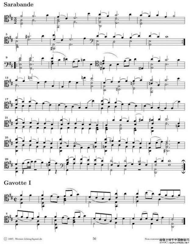 巴赫无伴奏大提琴练习曲之六