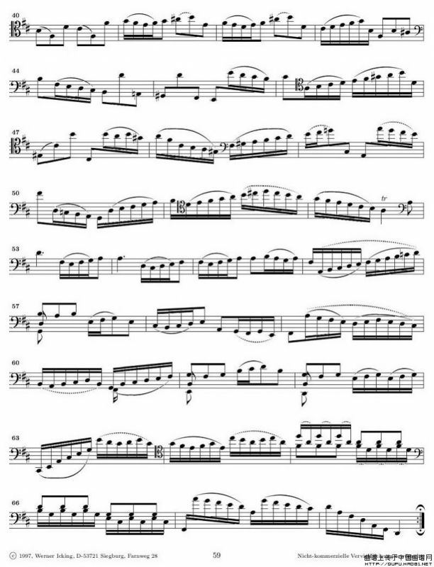 巴赫无伴奏大提琴练习曲之六