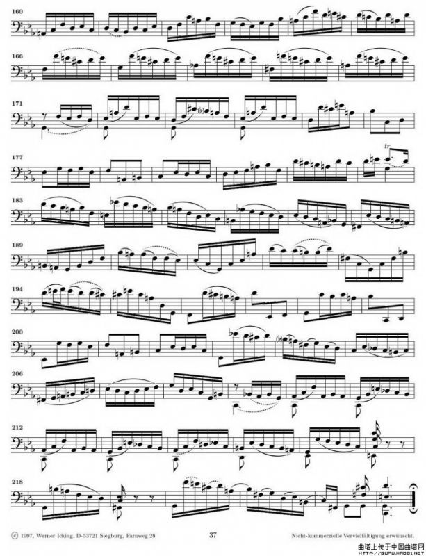 巴赫无伴奏大提琴练习曲之五