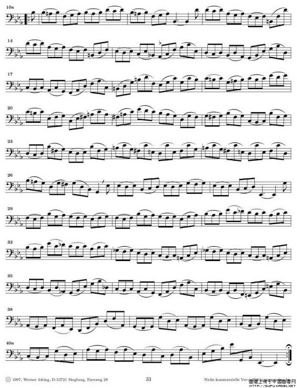 巴赫无伴奏大提琴练习曲之四