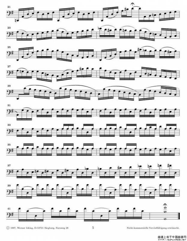 巴赫无伴奏大提琴练习曲之一