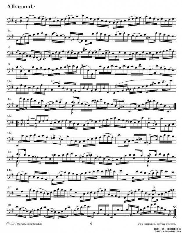 巴赫无伴奏大提琴练习曲之一