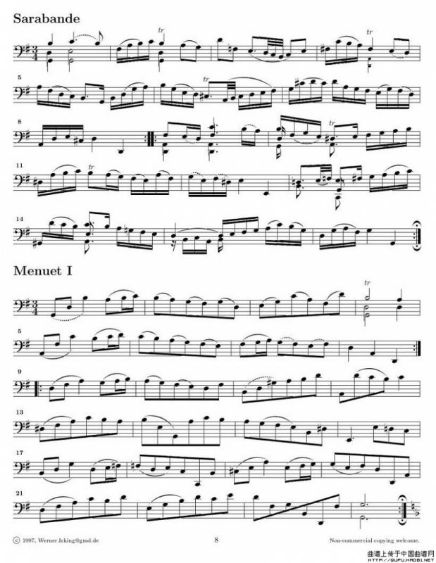巴赫无伴奏大提琴练习曲之一
