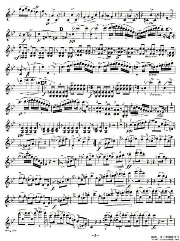 第一钢琴,小提琴，大提琴三重奏 Op.99之小提琴分谱