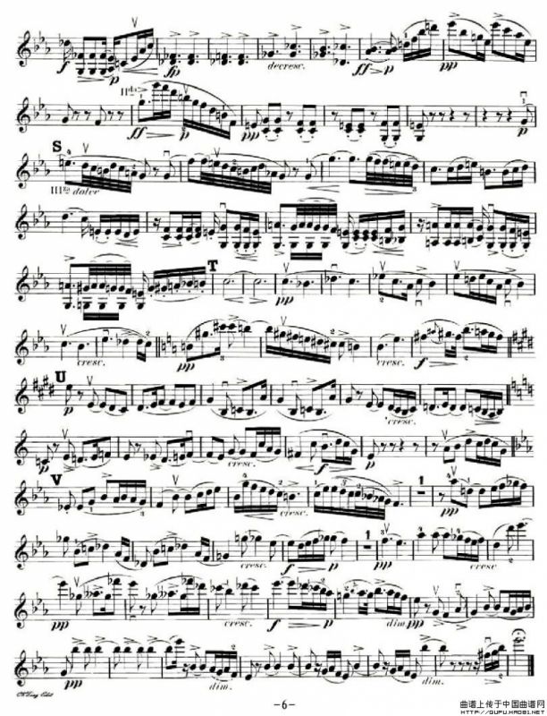 第一钢琴,小提琴，大提琴三重奏 Op.99之小提琴分谱