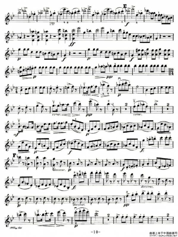 第一钢琴,小提琴，大提琴三重奏 Op.99之小提琴分谱