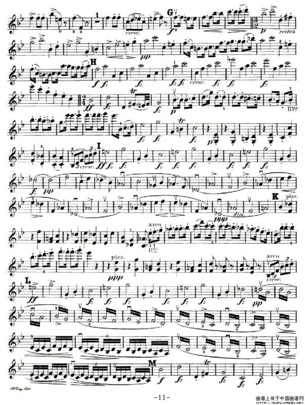 第一钢琴,小提琴，大提琴三重奏 Op.99之小提琴分谱