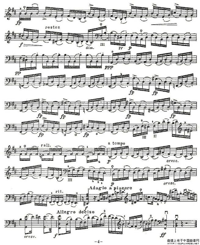 PIATTI 12 Caprices 之10（大提琴）