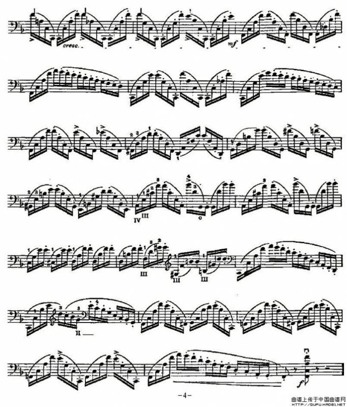 PIATTI 12 Caprices 之5（大提琴）